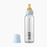 Bibs Baby Glass Bottle Complete Set Latex-225Ml-Baby Blue