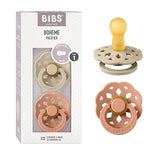 BIBS- Round 2Pk Pacifier- Natural Rubber