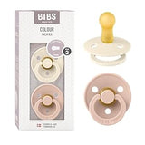 BIBS- Round 2Pk Pacifier- Natural Rubber