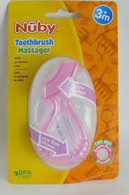 Nuby- Silicone Gum Massager With Protective Case