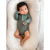 Organic Polo Bodysuit Spruce Dots