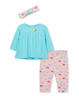 LITTLE ME Tulips Tunic 3 Pc Set