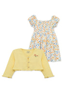 LITTLE ME Garden Knit Dress 3 Pc Set