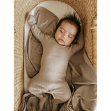 Pointelle Lap-Shoulder Footie Preemie-Nb Sand Castle