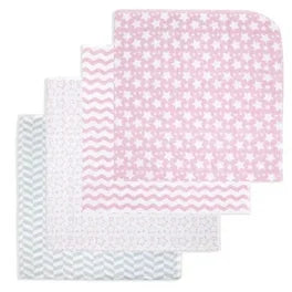 NECESSITIES BY TENDER TYME | 4 Pack Receiving Blanket Stars & Stripes