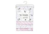 NECESSITIES BY TENDER THYME | 4 Pack Flannel Receiving Blankets - Elephant