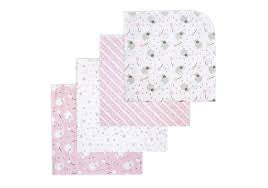 NECESSITIES BY TENDER THYME | 4 Pack Flannel Receiving Blankets - Elephant