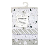NECESSITIES BY TENDER THYME | 4 Pack Flannel Receiving Blankets - Elephant