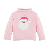 Mud Pie - PINK SANTA ROLLNECK TODDLER SWEATER