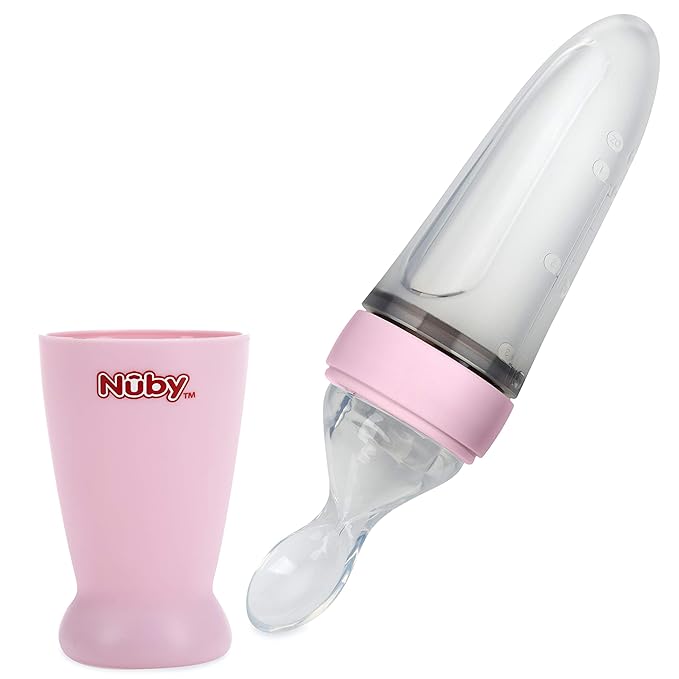 Silicone Squeeze Feeder W/ Cover (pink)