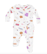 Angel Dear Fishing 2 Way Zipper Ruffle Back Footie - 0/3M