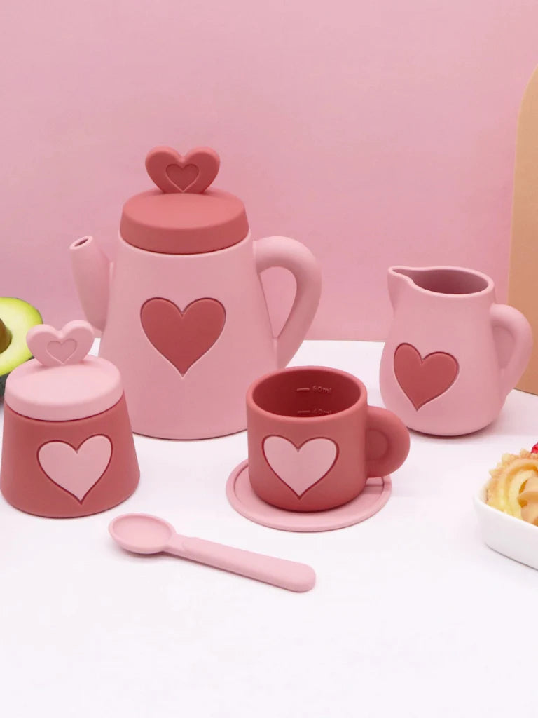 Sugar + Maple - Pink Silicone Tea Set