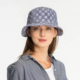 BUCKET HAT Checkered Terry Cloth