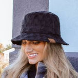 BUCKET HAT Checkered Terry Cloth