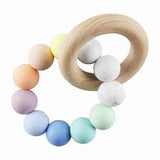 Mudpie- Rainbow Silicone Wood Teether