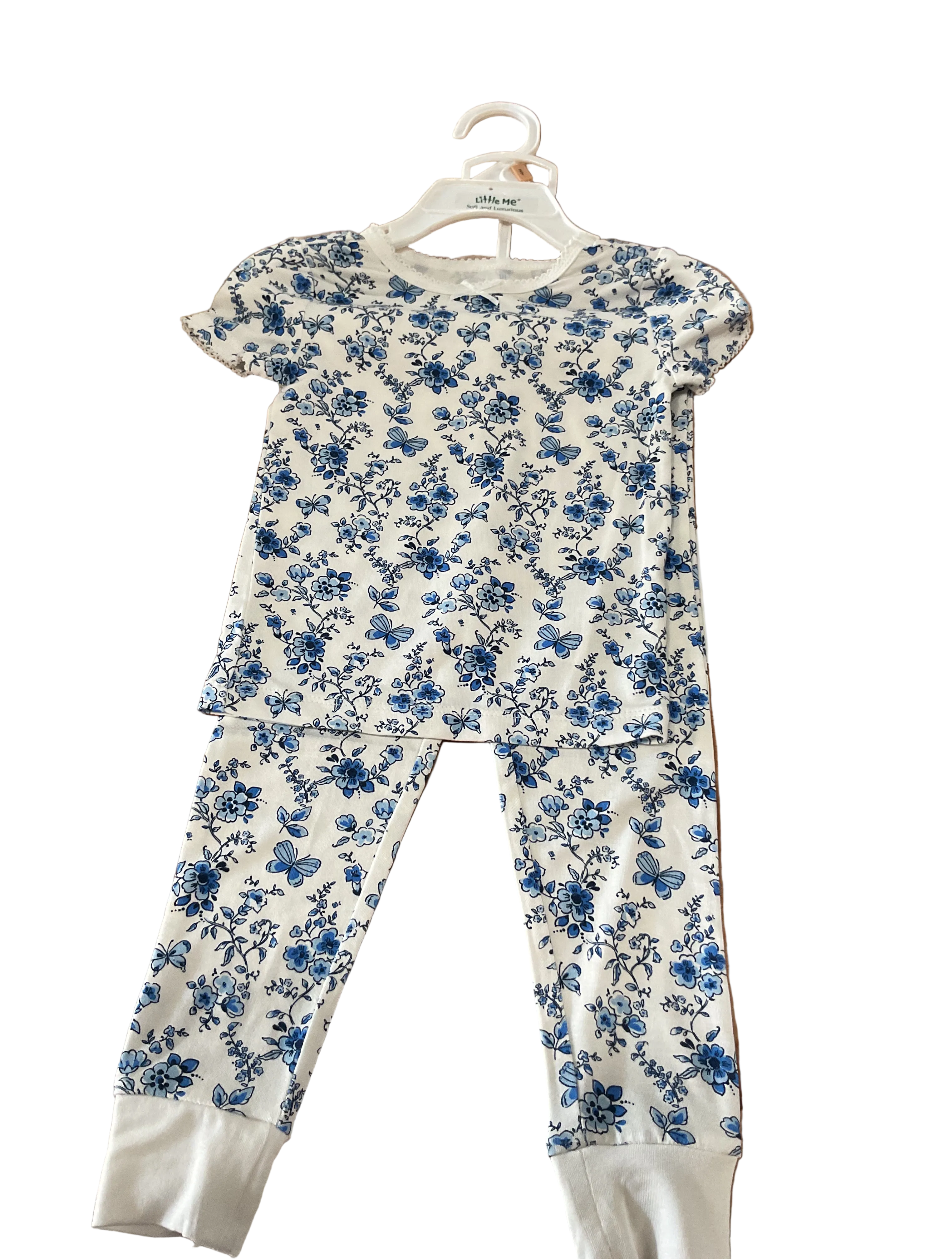 Blue + White Floral Pajamas - Little Me