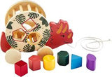 Orange Wood Dino Shape Sorter