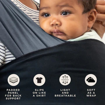 Moby | Black/Charcoal Easy - Wrap Baby Carrier
