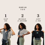 Moby | Black/Charcoal Easy - Wrap Baby Carrier