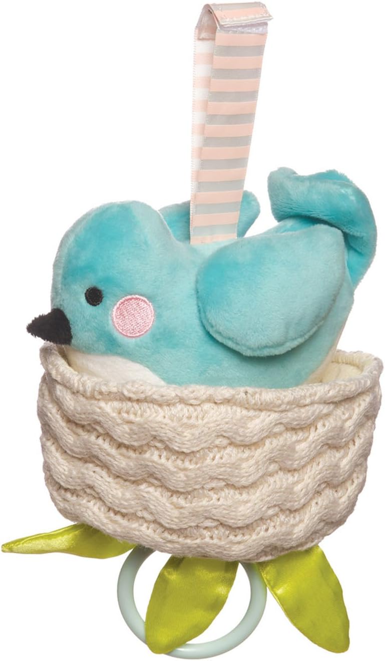 Manhattan Toy Lullaby Bird Pull Musical Crib and Baby Toy