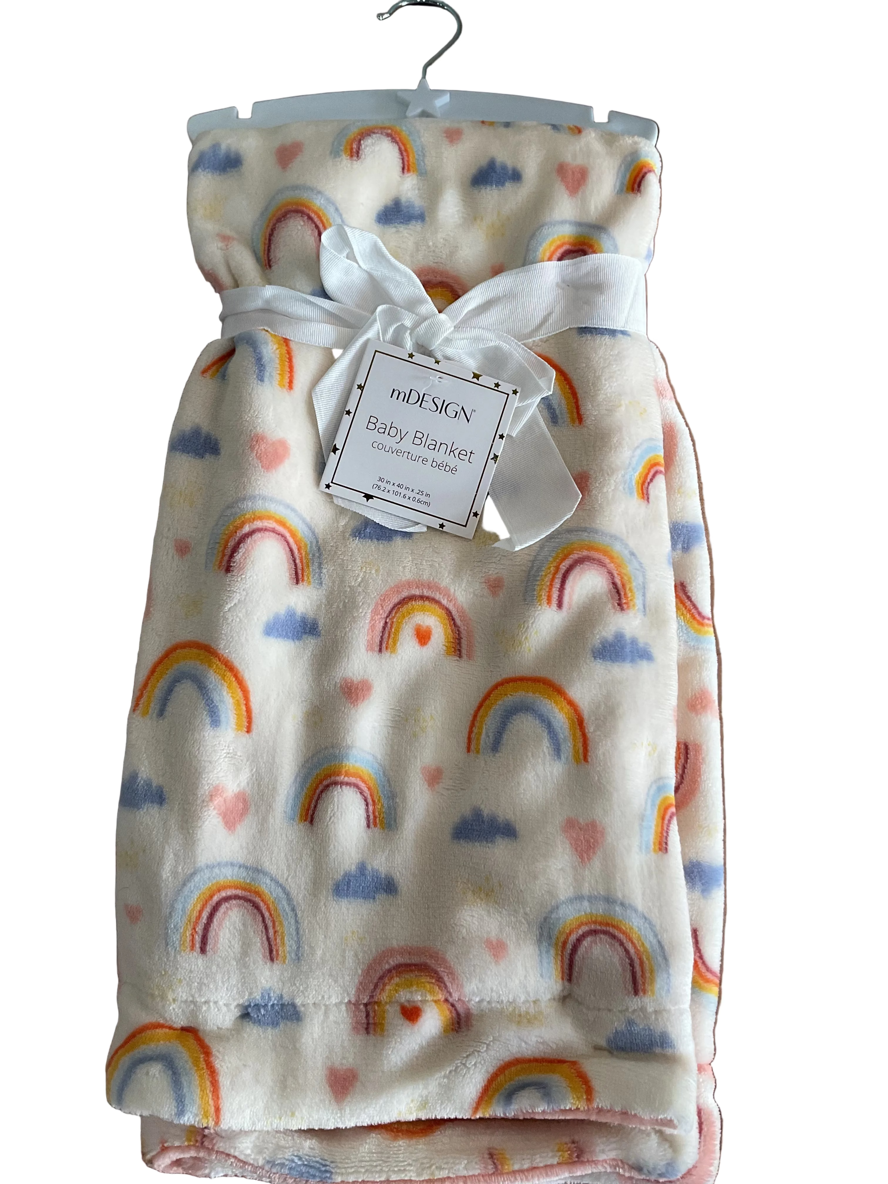mDesign Baby Blanket Rainbow