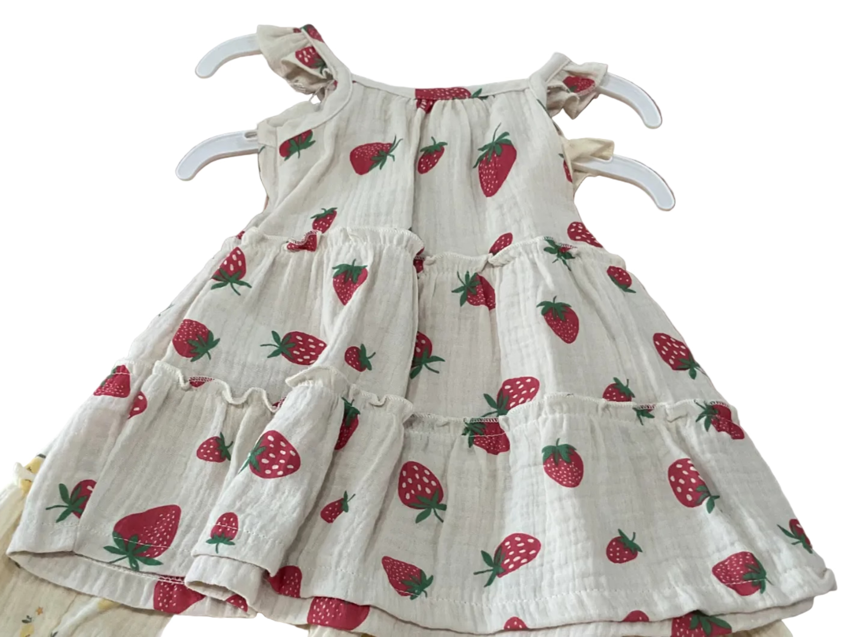Rabbit + Bear Lemon & Strawberry Dresses w/ Matching Headband