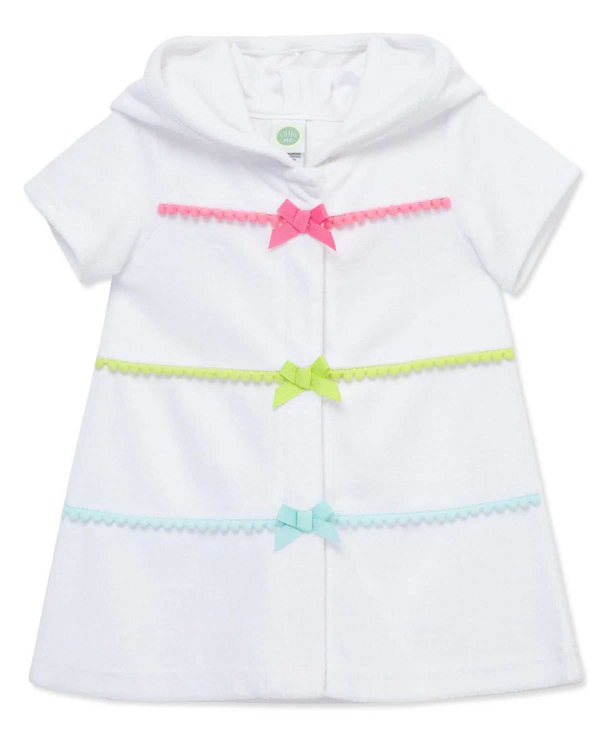 Little Me | Girls Colorful Pom-Pom Swim Cover-Up