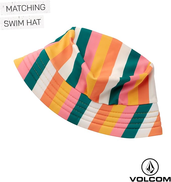 Volcom | 2Pc Girls Swimwear Set With Sun Hat