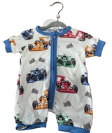 Little Racer Milk Silk Zip Romper
