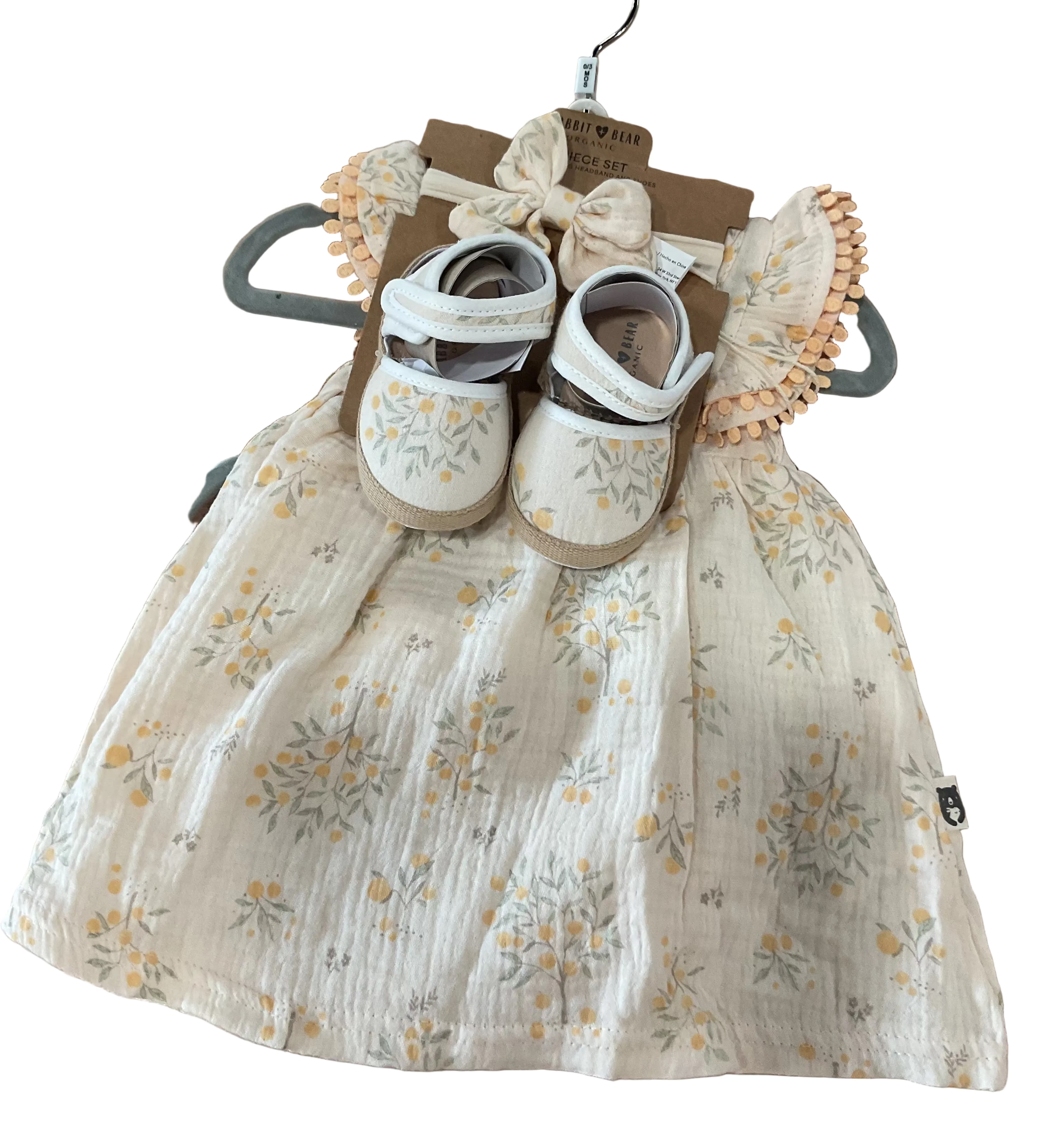 Rabbit + Bear Yellow 4PC - Lemons