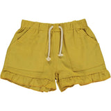 Vignette Gold Brynlee Ruffle Shorts