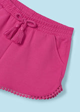 MAYORAL Girl's Chenille Shorts | Fuchsia