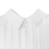 Boys White Short Sleeve Collared Romper Coverall - 12/18M