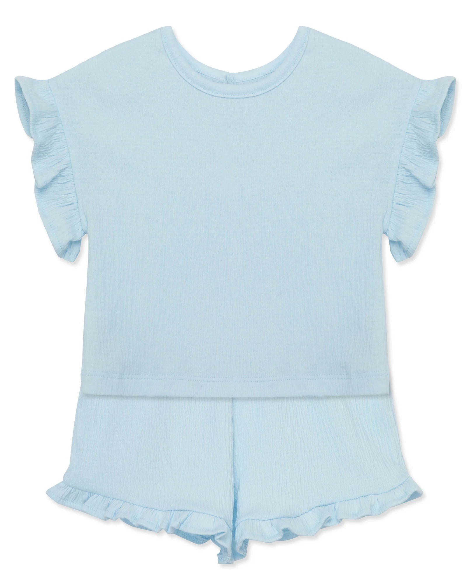 Little Me- Blue 2Pc Short Set