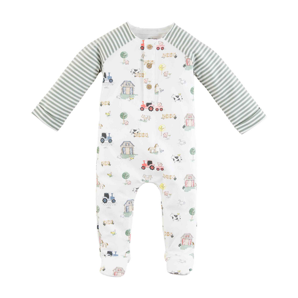 MUD PIE | FARM BABY SLEEPER 6-9M