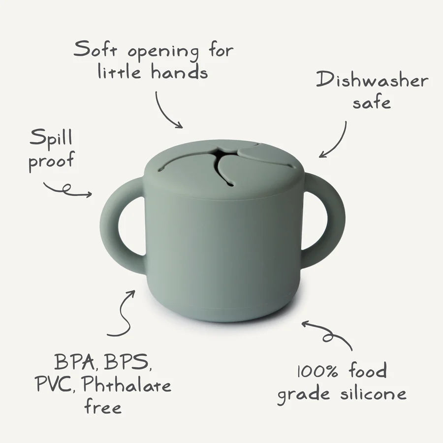 Mushie | Snack Cup Spill Proof Food Container for Toddler and Baby