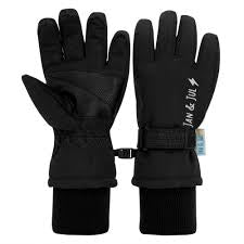 Jan & Jul | Black-Toasty Dry Waterproof Snow Gloves