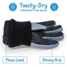 Jan & Jul | Black-Toasty Dry Waterproof Snow Gloves