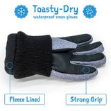 Jan & Jul | Black-Toasty Dry Waterproof Snow Gloves