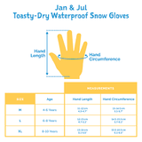 Jan & Jul | Black-Toasty Dry Waterproof Snow Gloves