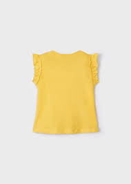 MAYORAL | Cotton Eyelet Top - Mustard