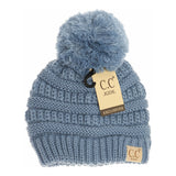 Kids solid Pom CC beanies