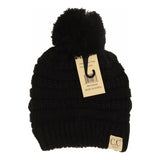 Kids solid Pom CC beanies