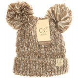 CC Beanie- Two Tone Double Pom Beanie