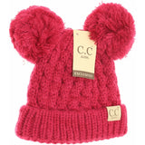 CC Beanie- Solid Double Pom Beanie