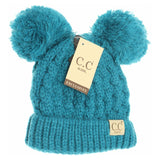 CC Beanie- Solid Double Pom Beanie