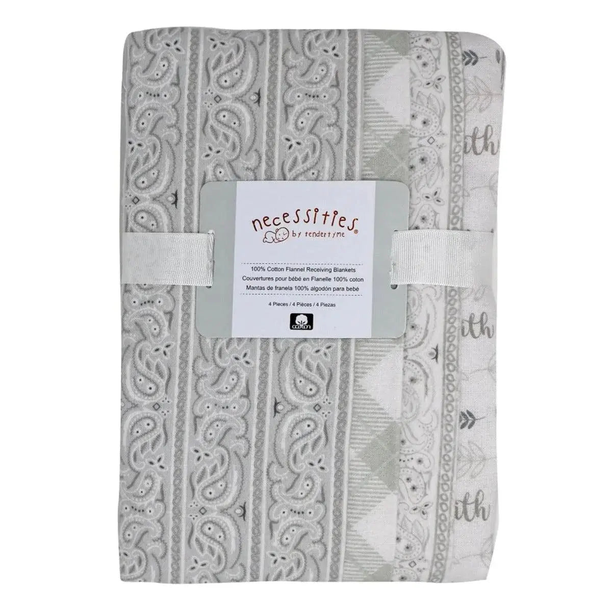 NECESSITIES BY TENDER TYME | 4 Pack Receiving Blankets Made With Love