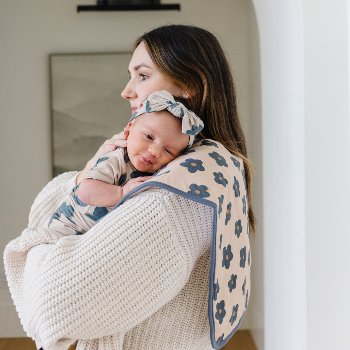 Gemma In Tan Burp cloth Set