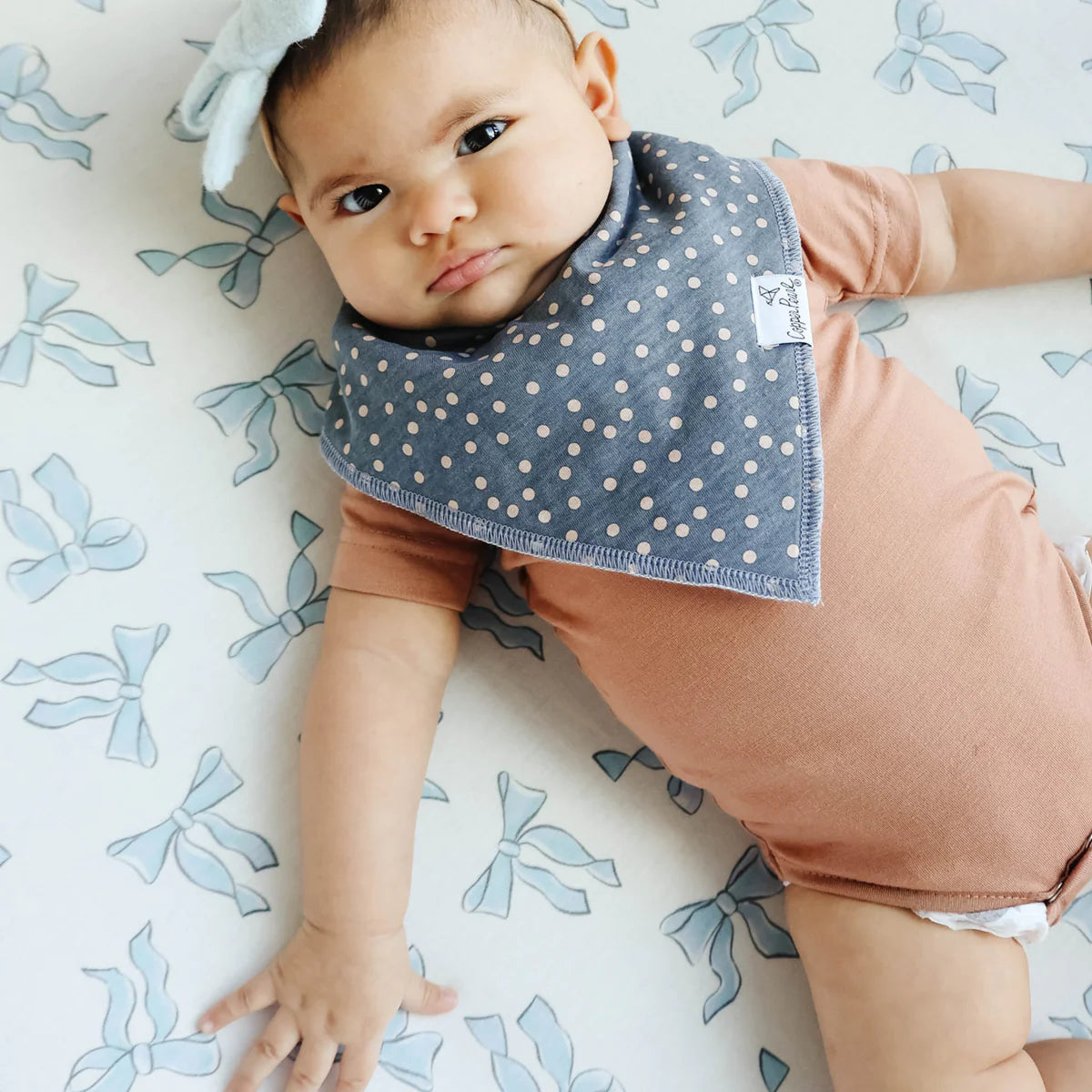 Gemma In Tan Bandana Bib Set