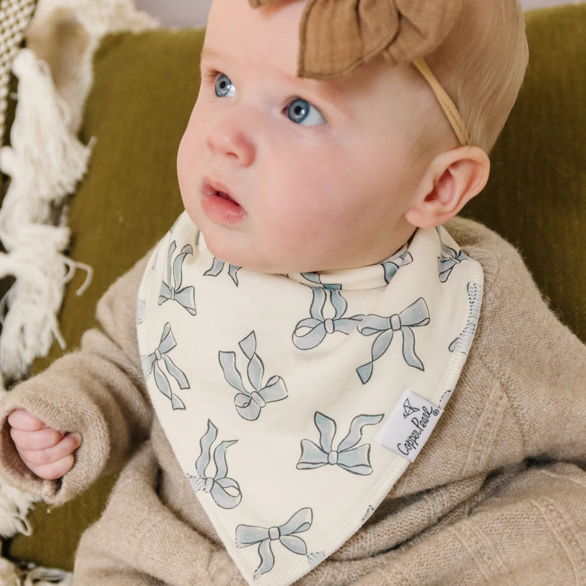 Gemma In Tan Bandana Bib Set